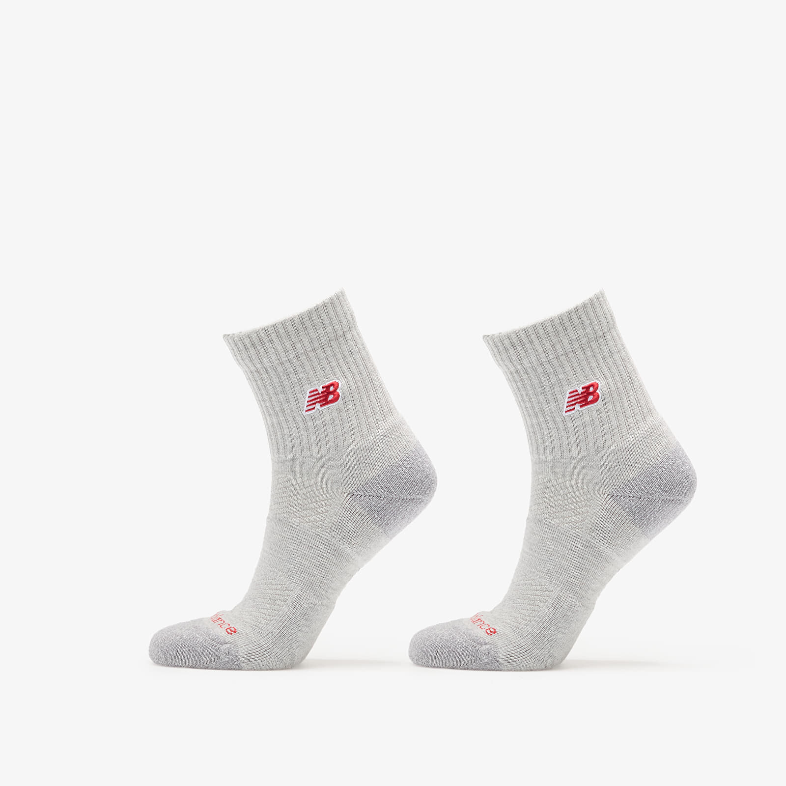 Ponožky New Balance Active Premium Crew Quarter 2-Pack Athletic Grey XL