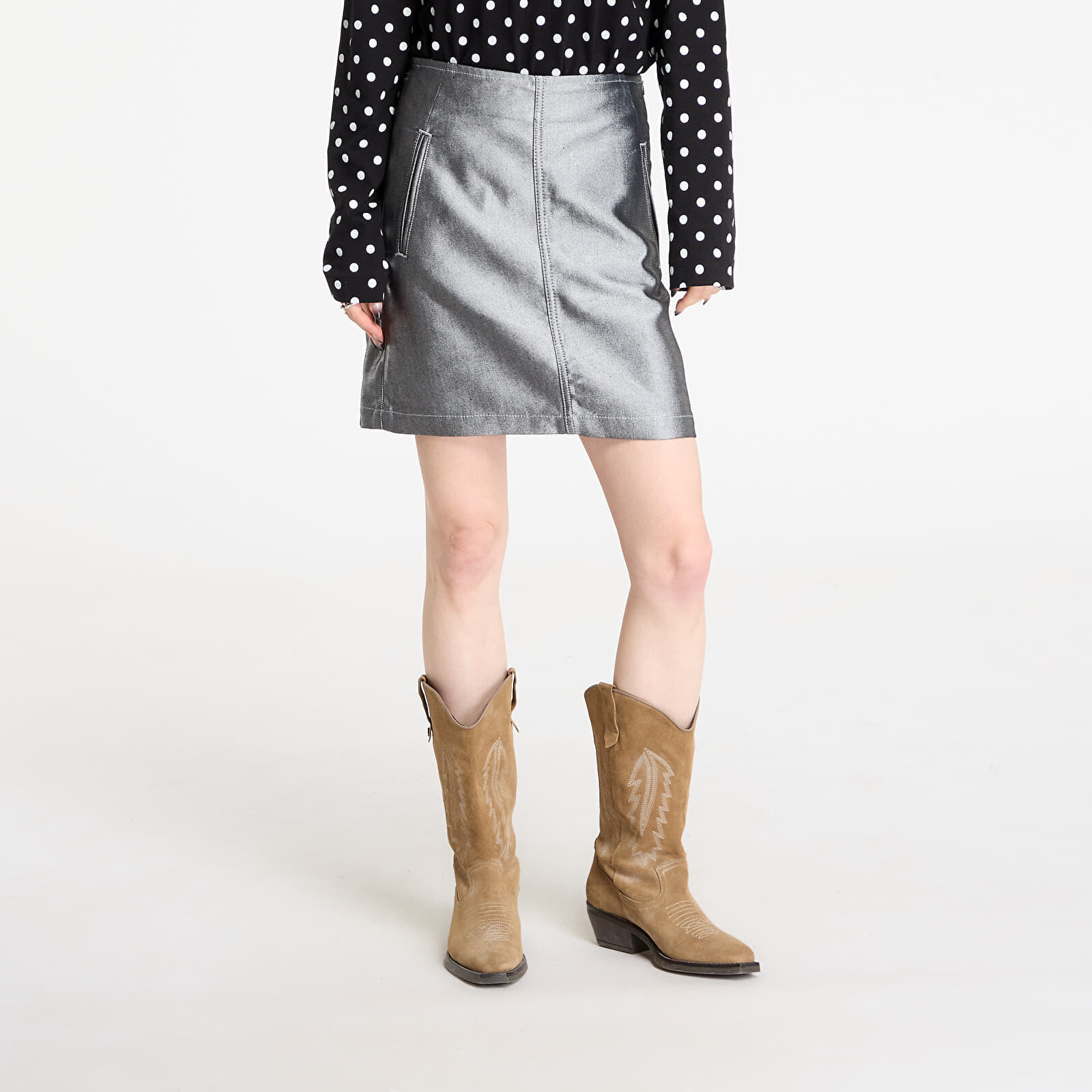 Sukňa Calvin Klein Jeans A Line Denim Skirt Blue 24