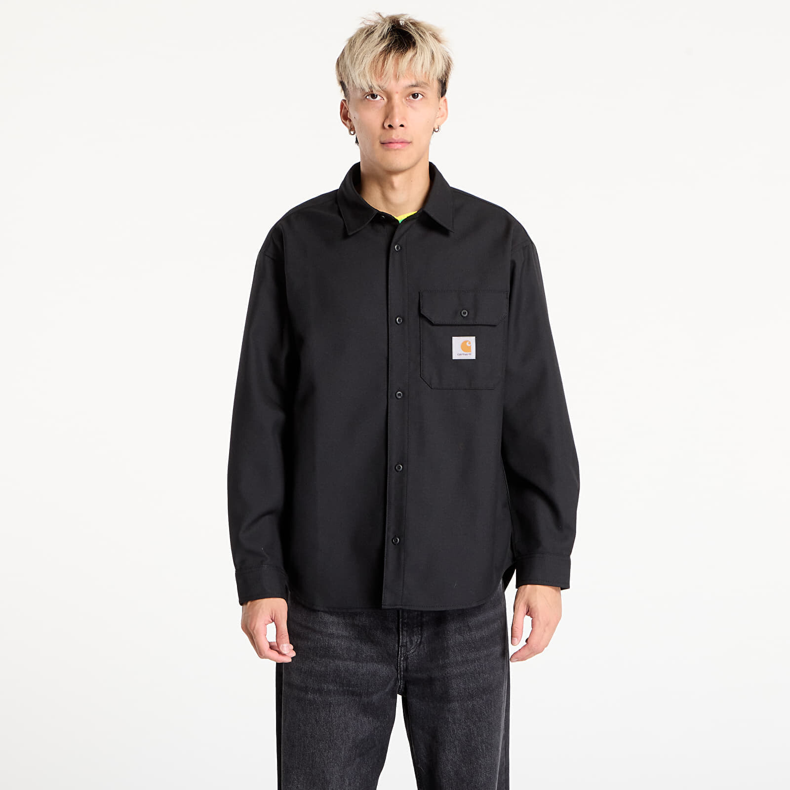 Košeľa Carhartt WIP L/S Ray Shirt UNISEX Black Rigid XS