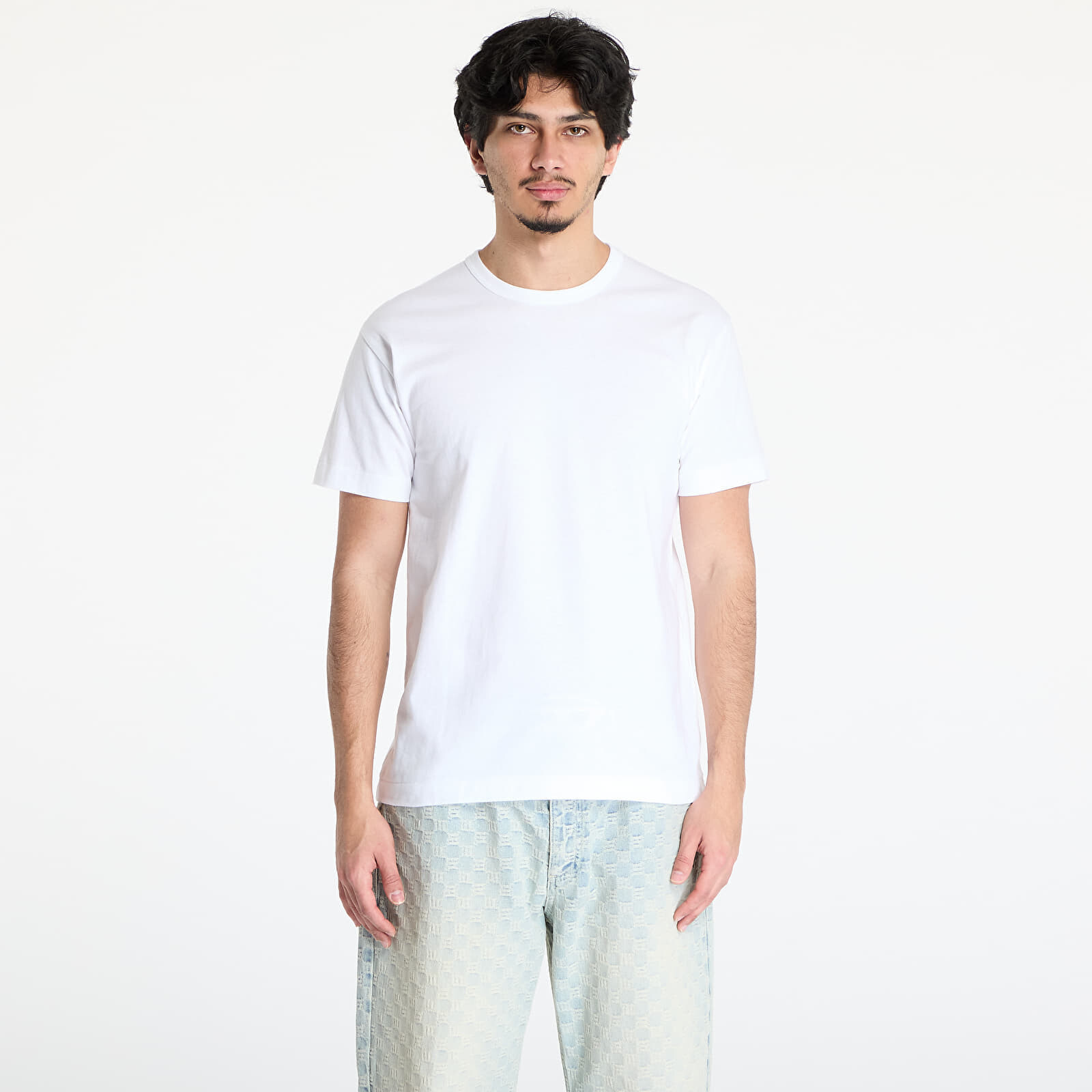 Tričko Comme des Garçons PLAY Black Emblem Knit T-Shirt UNISEX White S