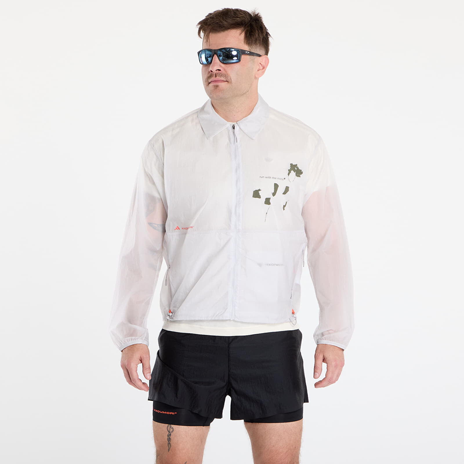 Bunda adidas Adi365 x Hermanos Koumori Running Coach Jacket Grey One/ Black S