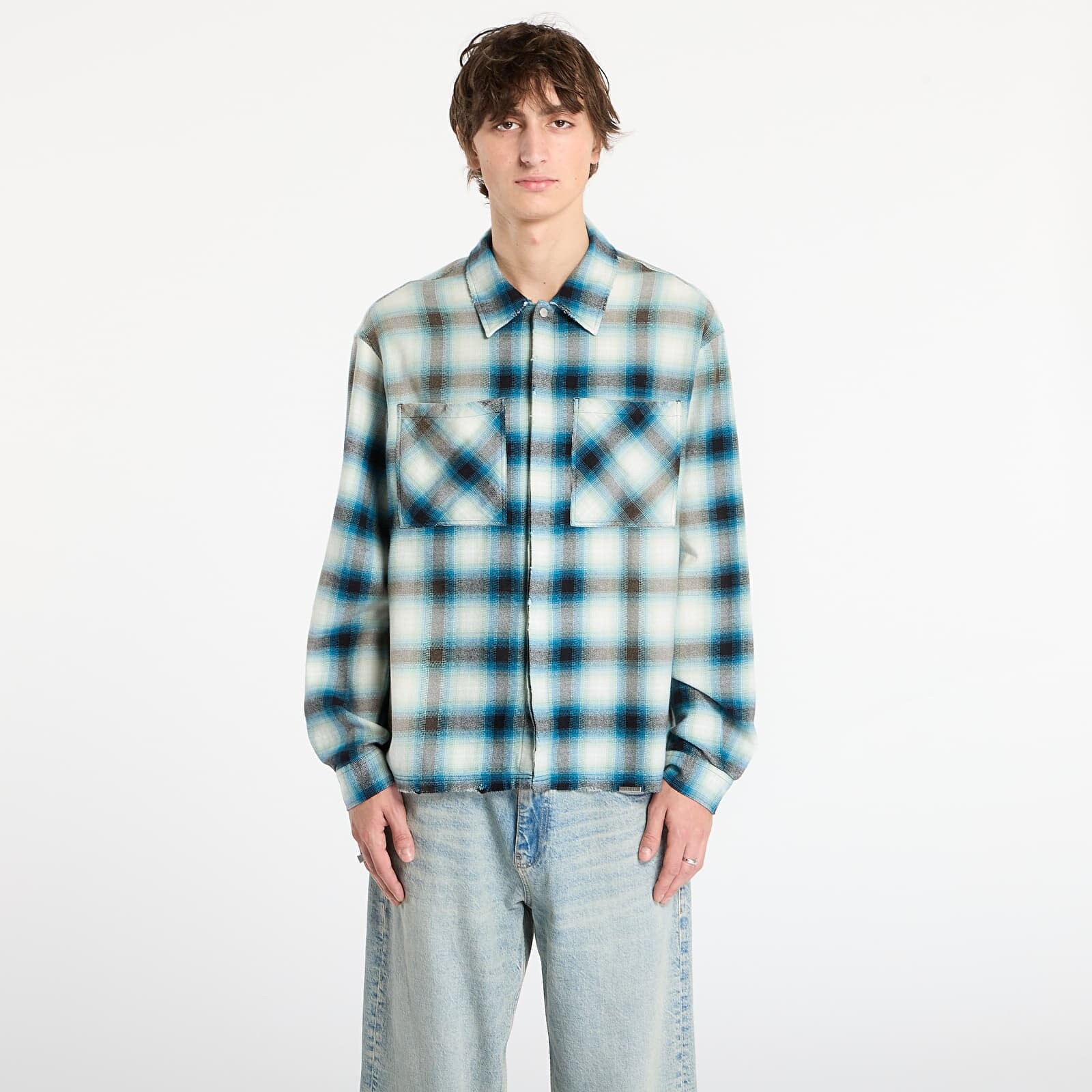 Košeľa REPRESENT Sun Bleached Flannel Shirt Cloud L