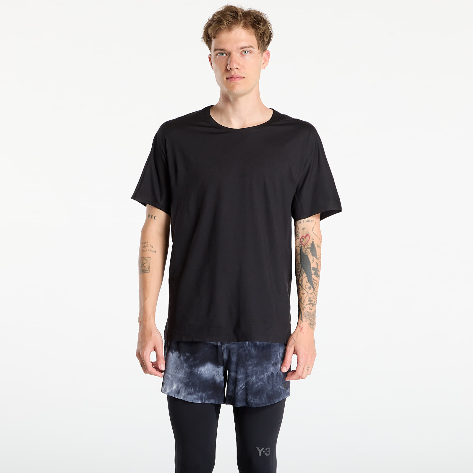 Tričko Y-3 M Run Ss Tee Black L