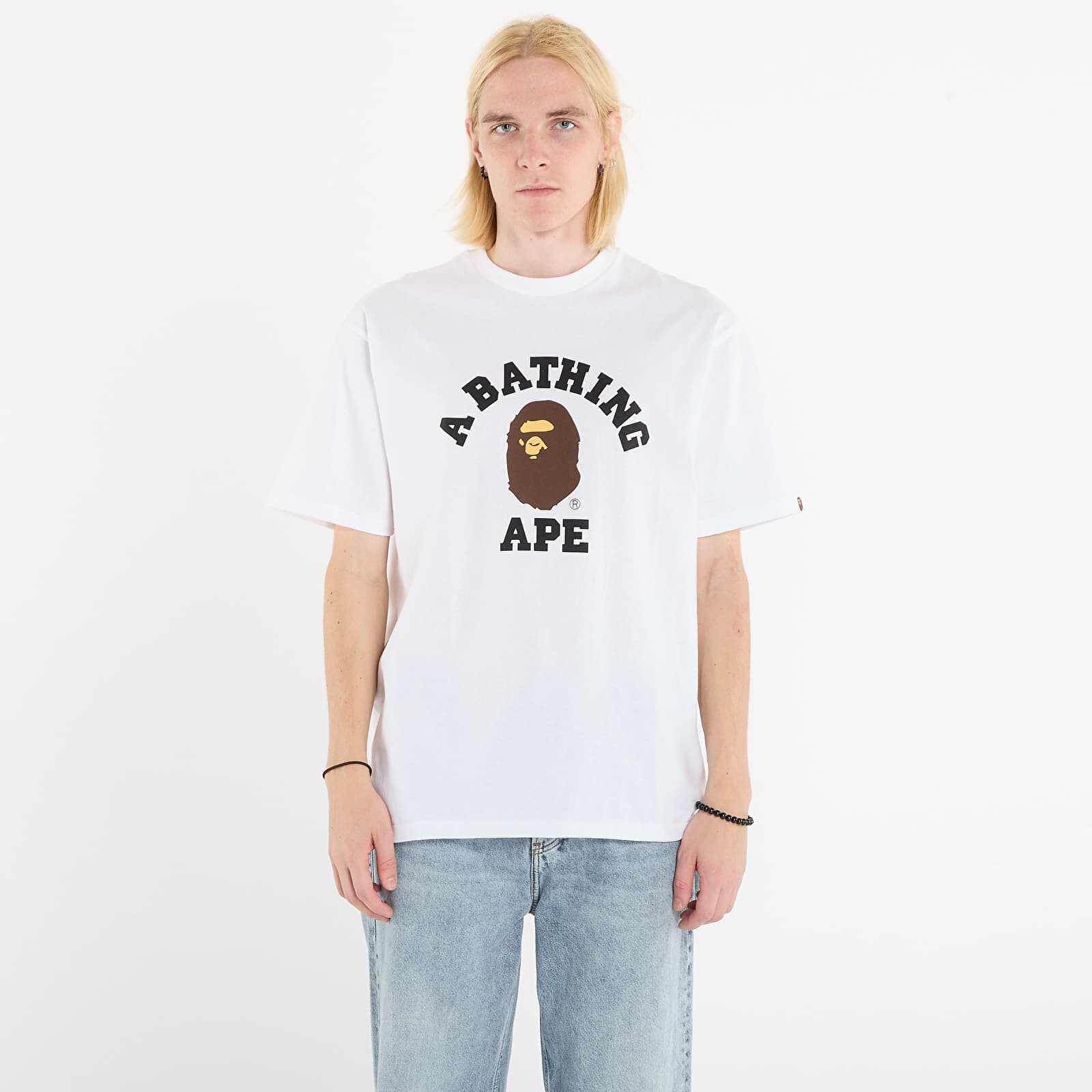 Tričko A BATHING APE College Tee UNISEX White L