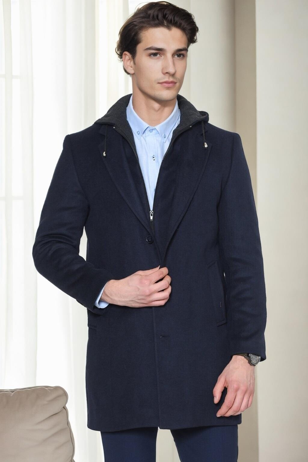 PLT9376 DEWBERRY MEN'S COAT-NAVY BLUE