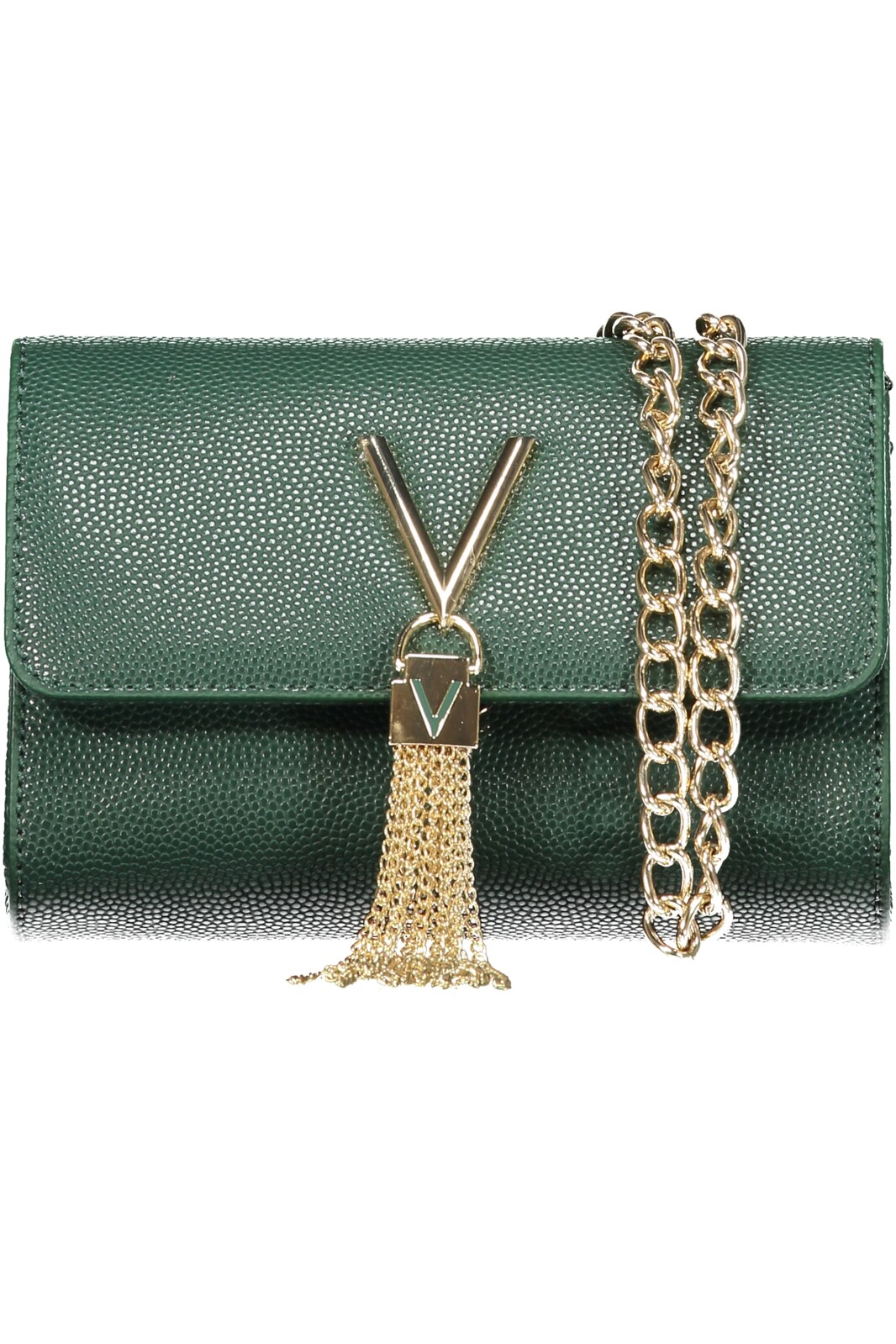 Zelená listová kabelka s retiazkou