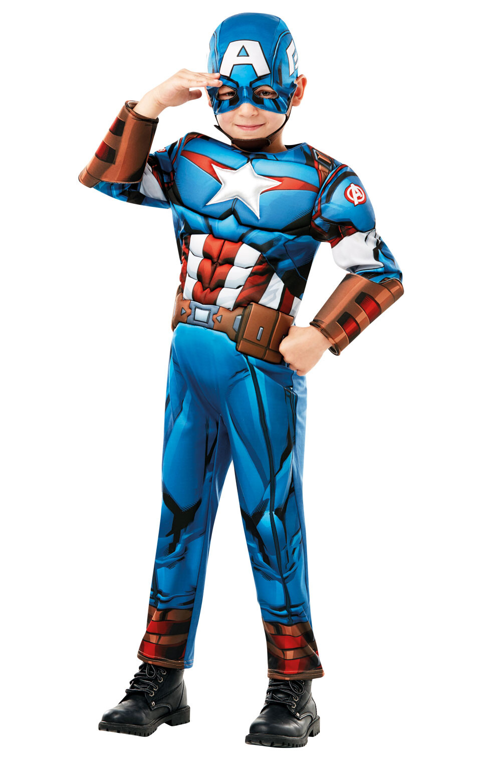Rubies Kostým Captain America detský deluxe Veľkosť - deti: L: 128 cm