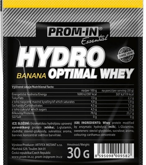 Prom-in hydro optimal whey vzorek 30 g - latte macchiato