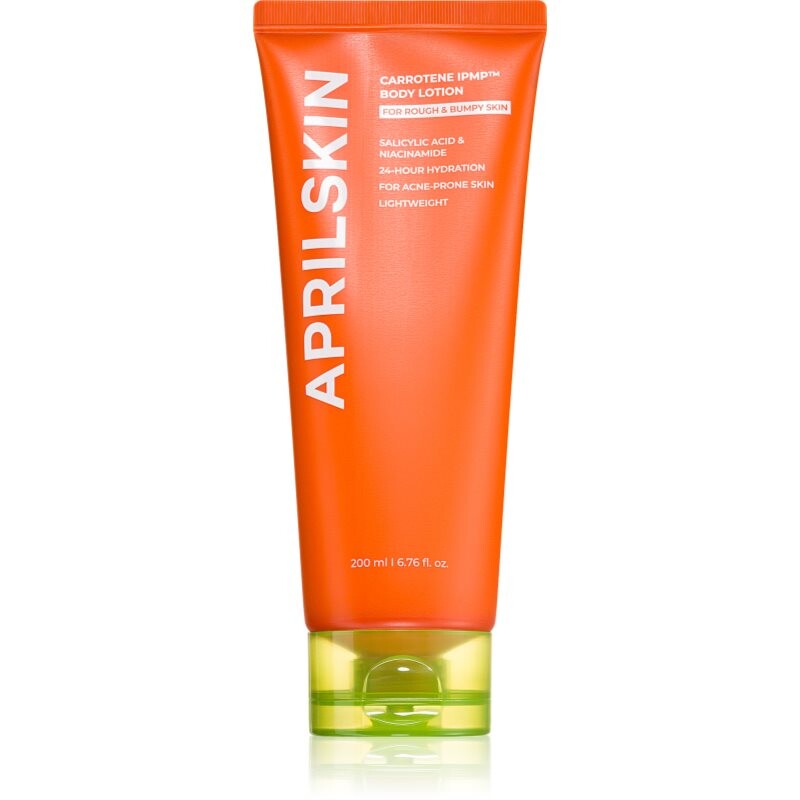 APRILSKIN Carrotene IPMP Body Lotion upokojujúci telový krém pre rozjasnenie a hydratáciu 200 ml