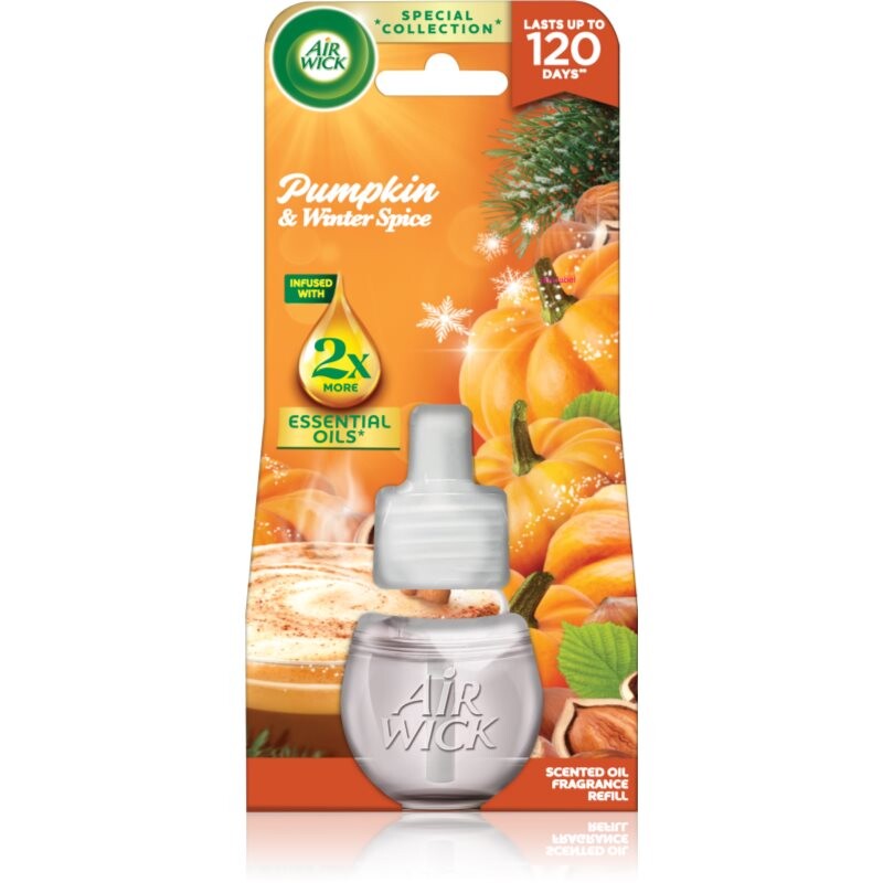 Air Wick Pumpkin & Winter Spice elektrický osviežovač vzduchu náhradná náplň 19 ml
