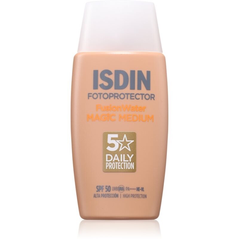 ISDIN Fotoprotector FusionWater Magic Medium SPF50 ľahký tónovací fluid SPF 50 50 ml