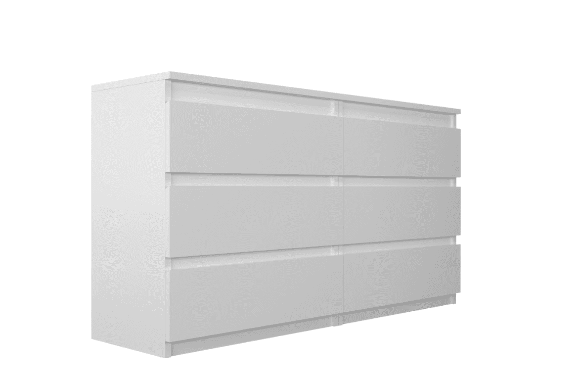 ArtAJ Komoda MAIKII 2 | biela 140 cm