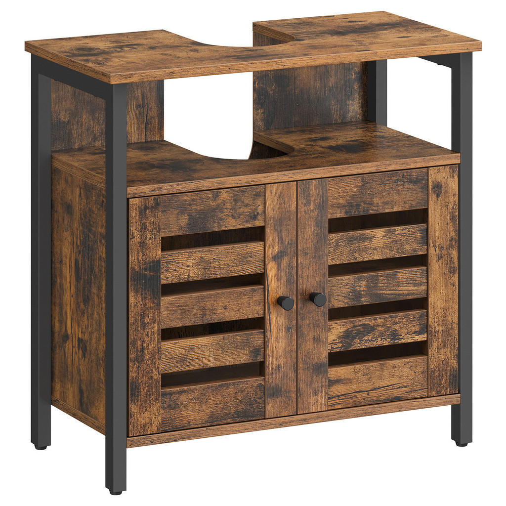 MID.YOU SKRINKA POD UMÝVADLO, hnedá, čierna, hnedá, čierna, 60/60/30 cm