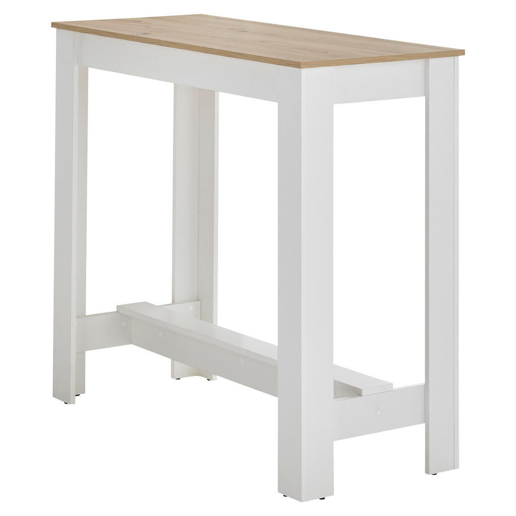 MID.YOU BAROVÝ STÔL, biela, dub artisan, 115/50/103 cm