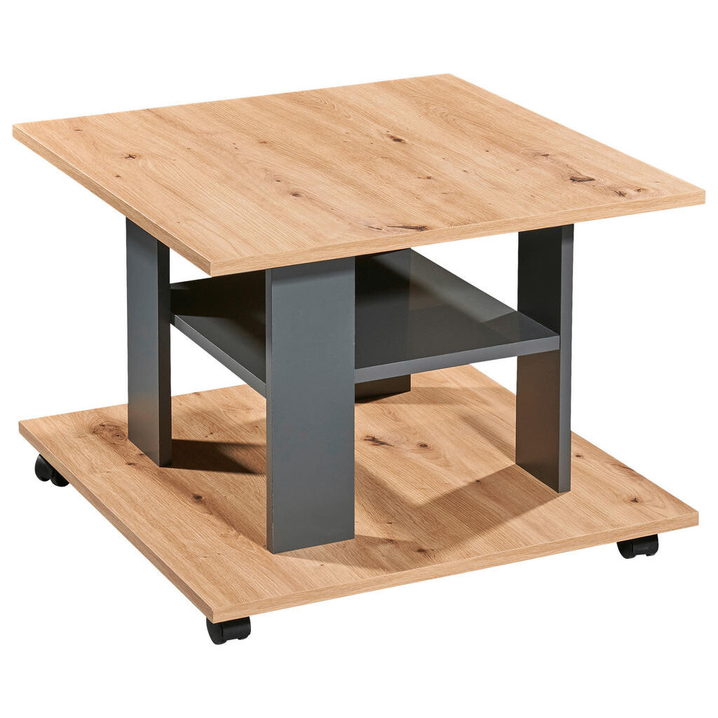 Boxxx KONFERENČNÝ STOLÍK, antracitová, dub artisan, kompozitné drevo, 60/60/45 cm