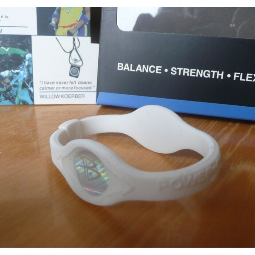 Balančný náramok s hologramom Power Balance - biely, XS