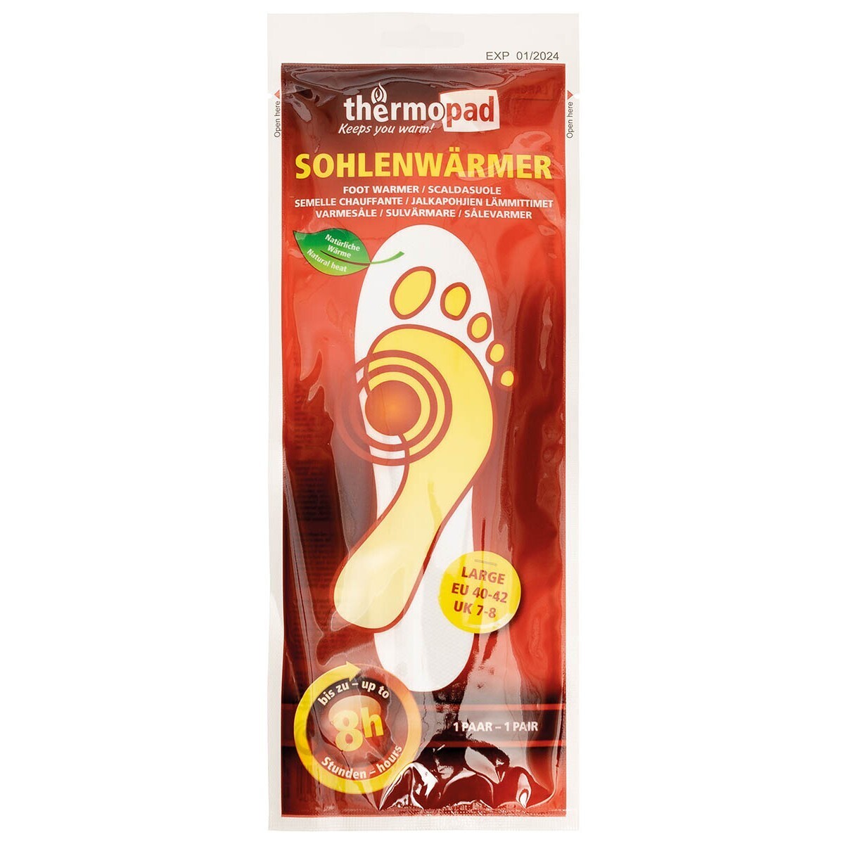 Ohrievač nôh do ponožiek Thermopad 2 ks - biely, 36-37