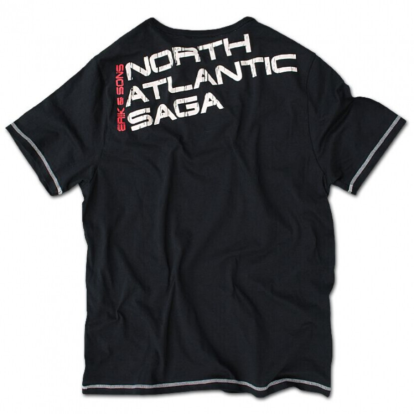 Tričko Erik and Sons North - čierne, S