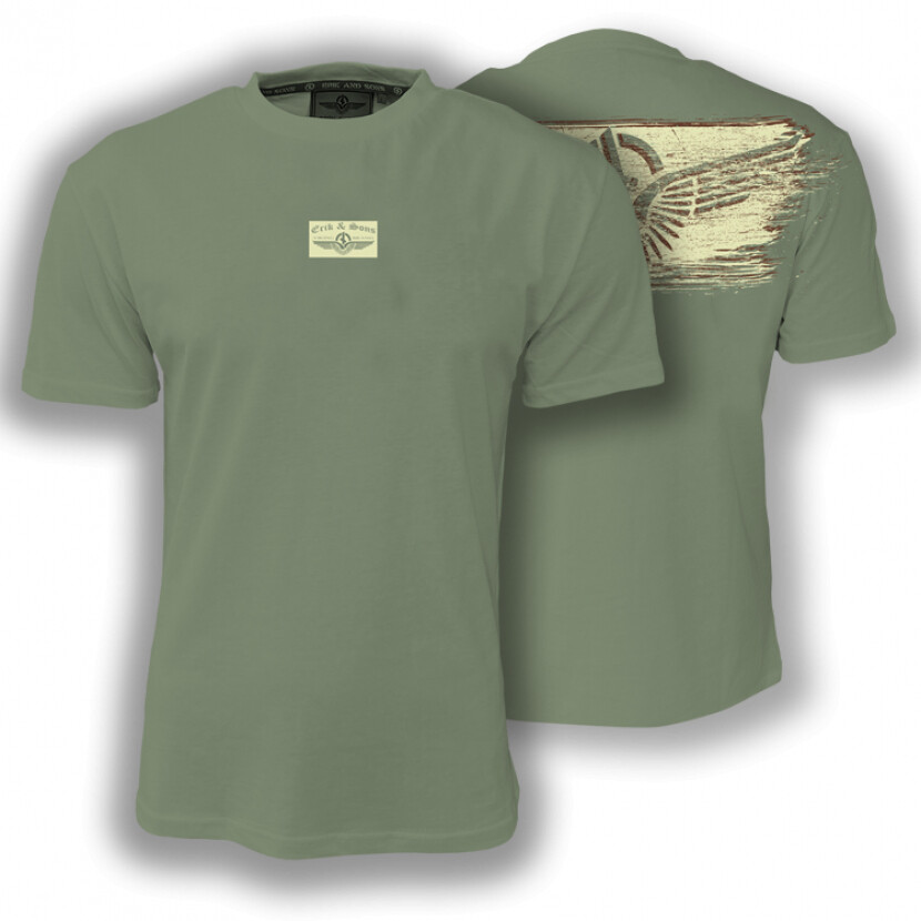 Tričko Erik and Sons Vindstod - olivové, L