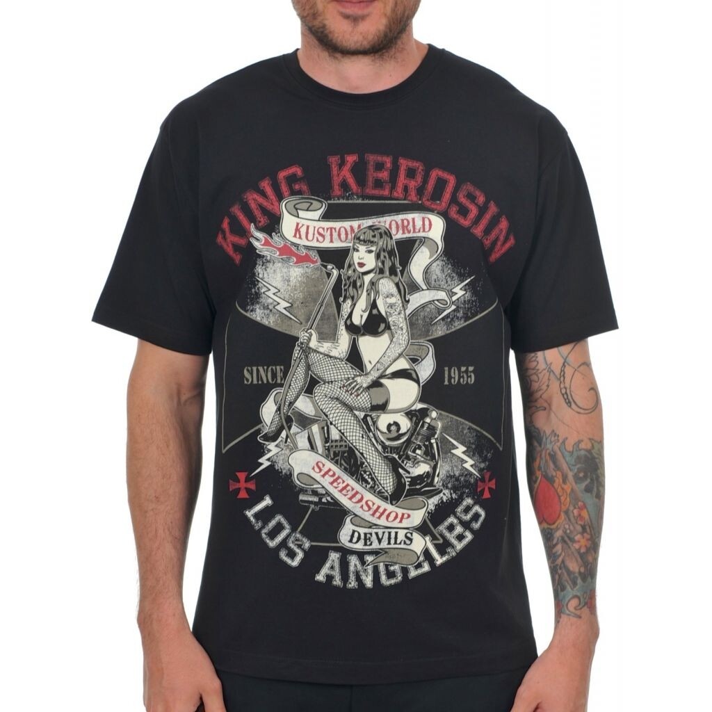 Tričko King Kerozín Kustom World - čierne, S