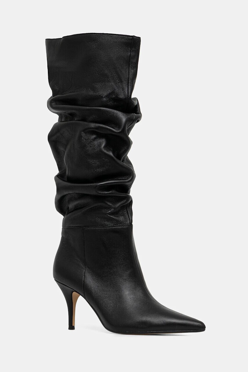 Kožené čižmy Aldo KIMMIA čierna farba, na vysokom podpätku, 14116719