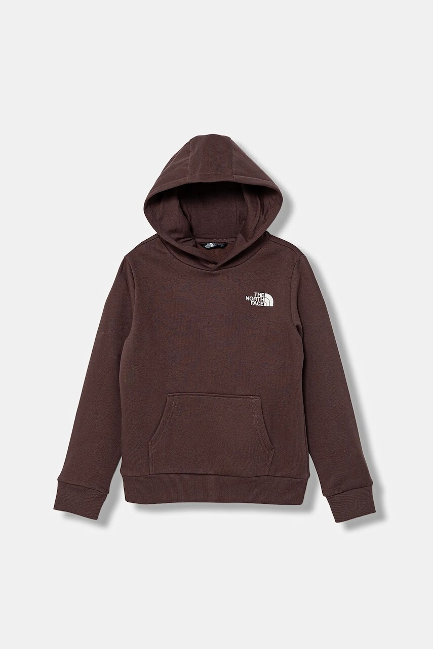 Detská mikina The North Face TEEN SIMPLE DOME HOODIE fialová farba, s kapucňou, s potlačou, NF0A8AXVBQ71