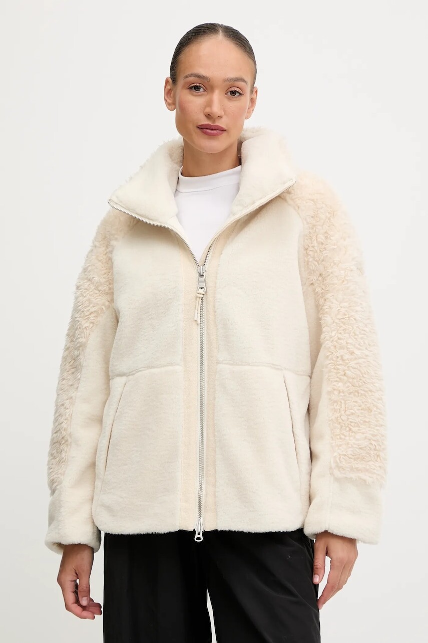 Bunda Napapijri A-Falkner béžová farba, prechodná, oversize, NP0A88WIN1J1