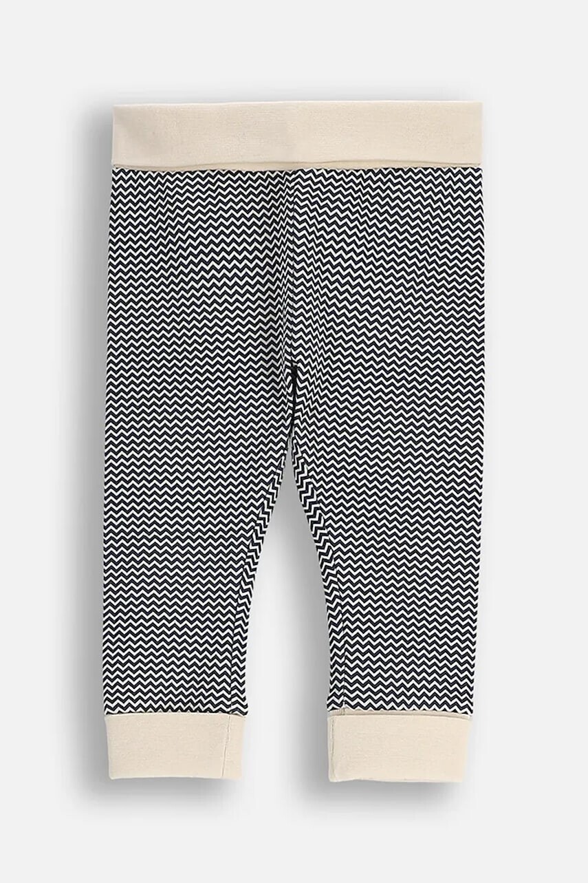 Bavlnené legíny pre bábätká Coccodrillo béžová farba, vzorované, FOREST FRIENDS BOY NEWBORN