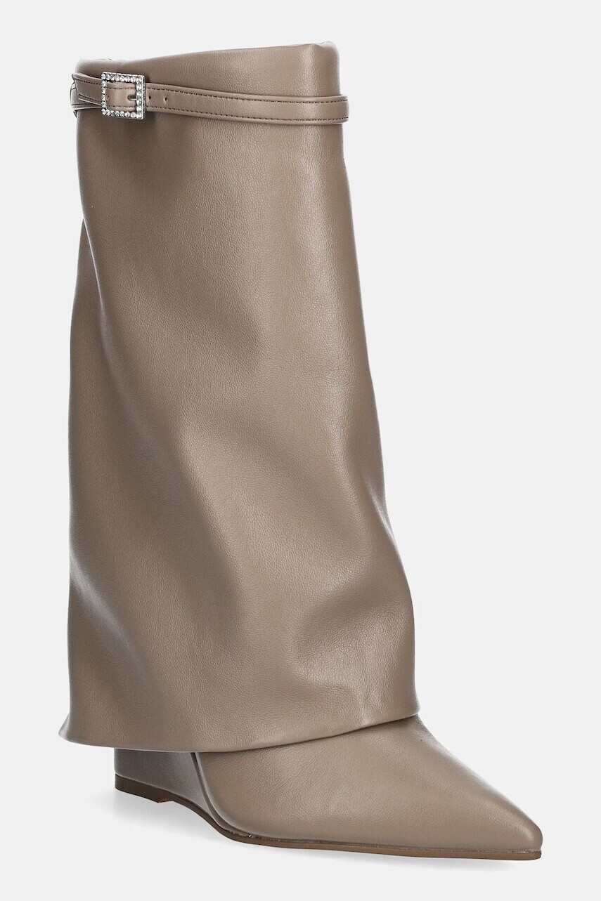 Členkové topánky Steve Madden Shocker béžová farba, na kline, 11002871