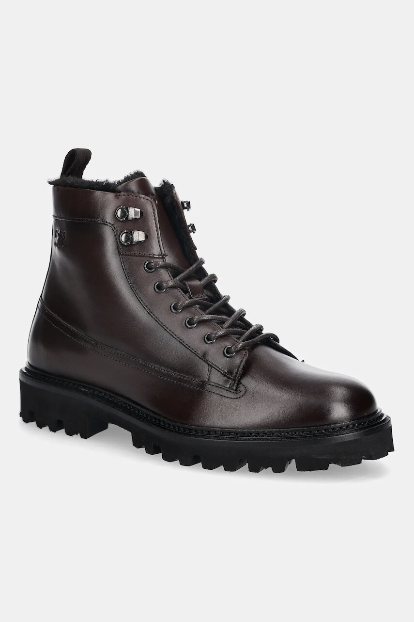 Kožená obuv BOSS Julyo hnedá farba, 50552570