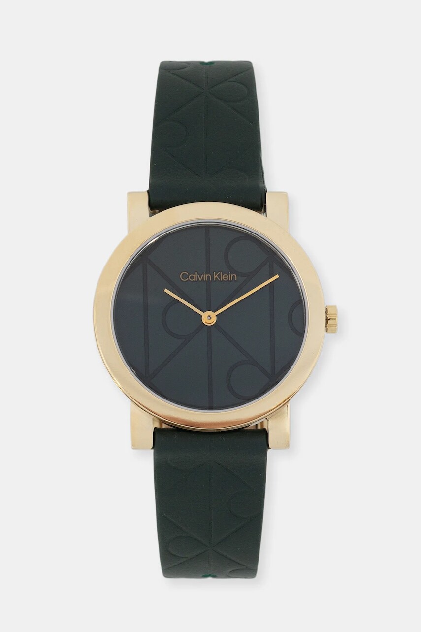 Hodinky Calvin Klein dámske, zelená farba, 25100129