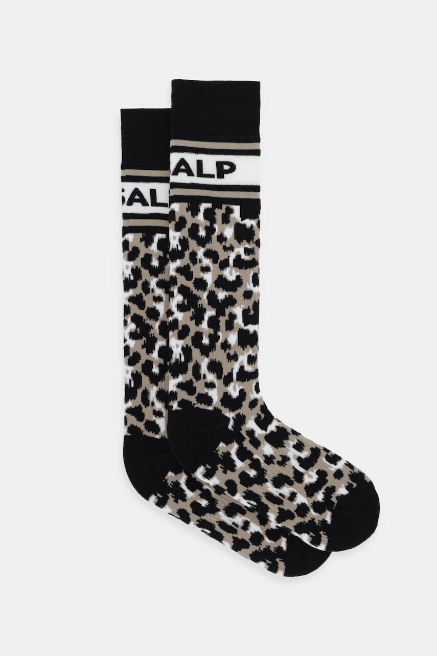 Vlnené ponožky Fusalp Leopard hnedá farba, I3717