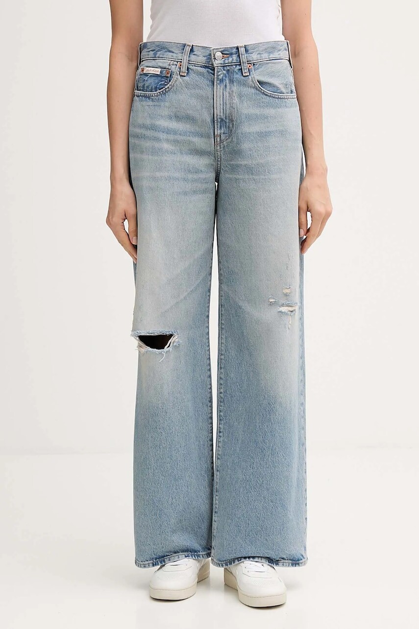 Rifle Calvin Klein Jeans modrá farba, LV047D745G