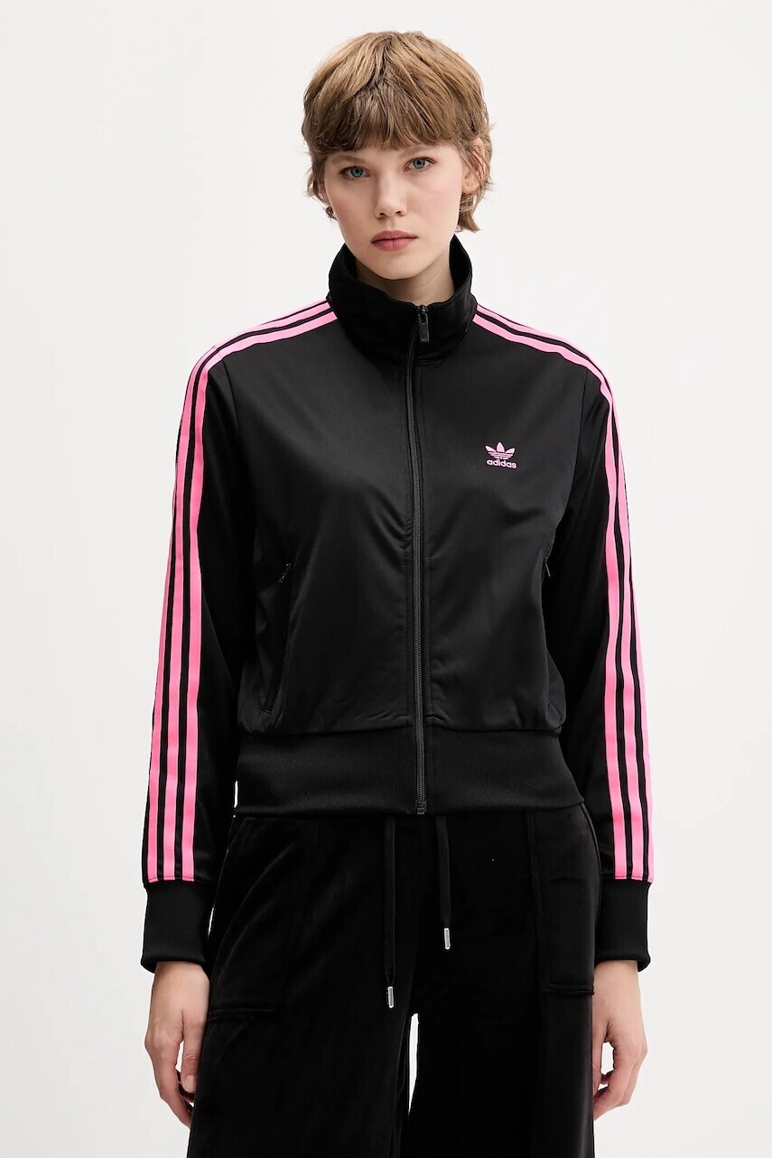 Mikina adidas Originals Firebird Tt čierna farba, s nášivkou, JX1483