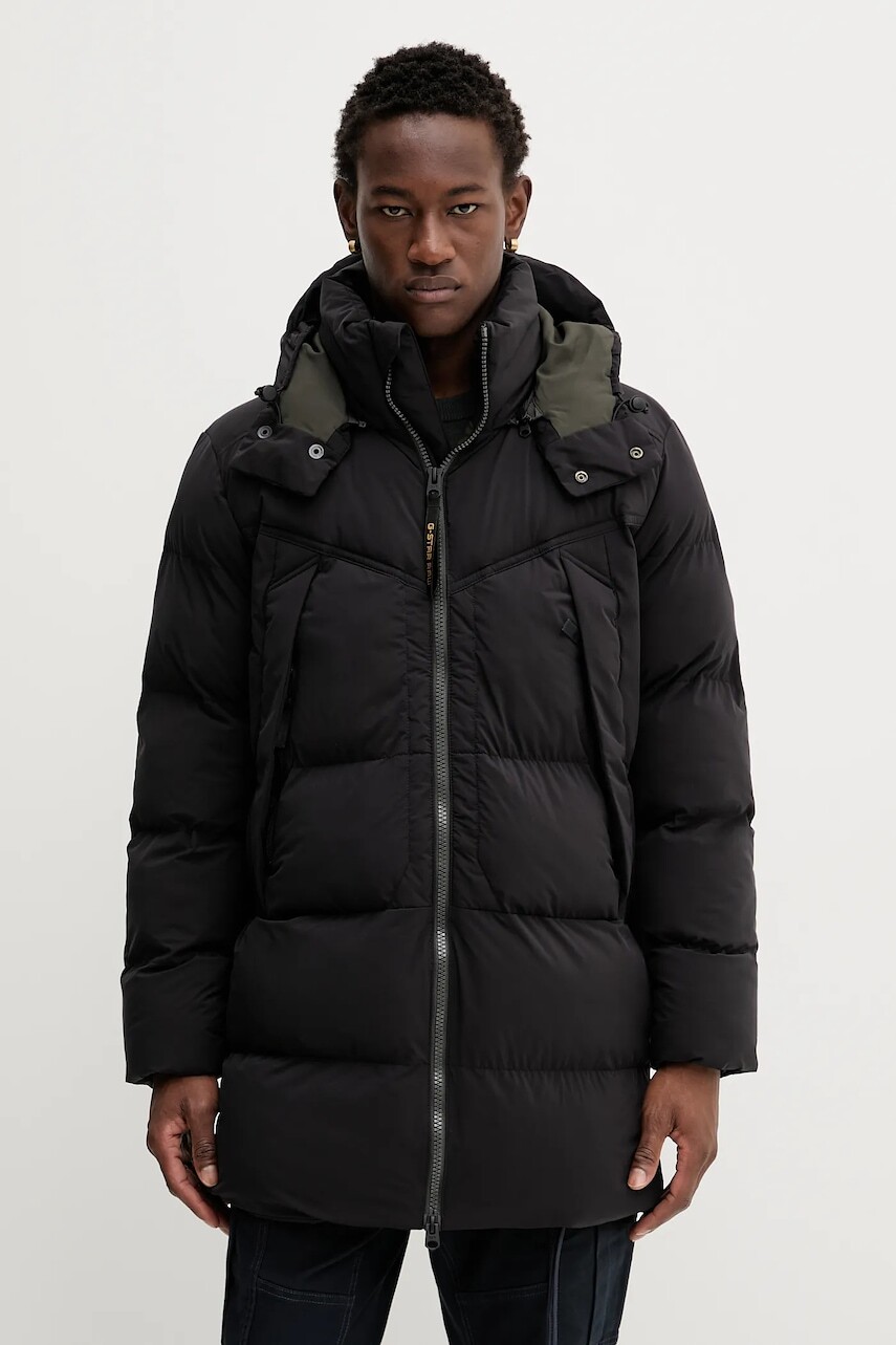 Bunda G-Star čierna farba, prechodná, D26887.D518