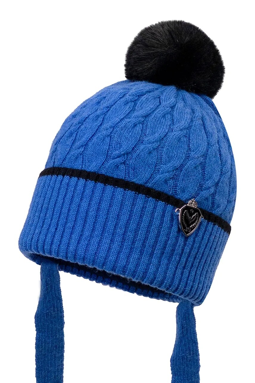 Čiapka s prímesou vlny Jamiks HEINO II modrá farba, JZF068