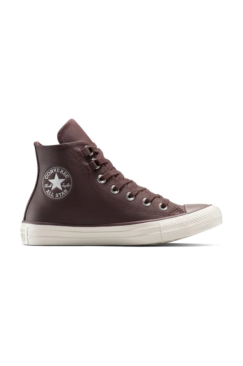 Kožené tenisky Converse Chuck Taylor All Star hnedá farba, A13027C