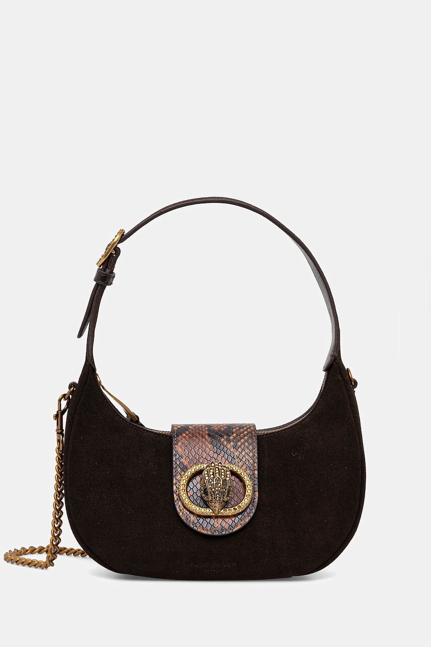 Semišová kabelka Kurt Geiger London CHELSEA hnedá farba, 3601139219