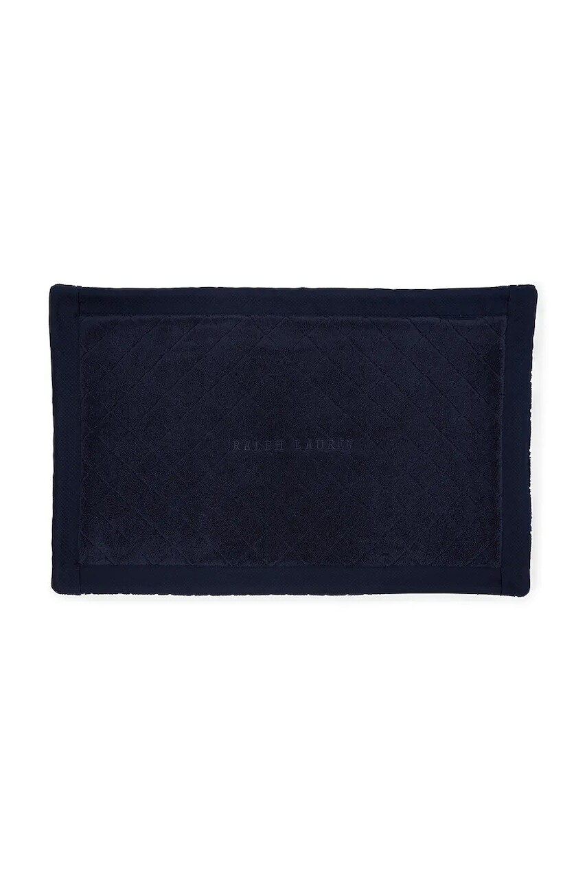 Kúpeľňová predložka Ralph Lauren AVENUE Midnight 50 x 80 cm tmavomodrá farba