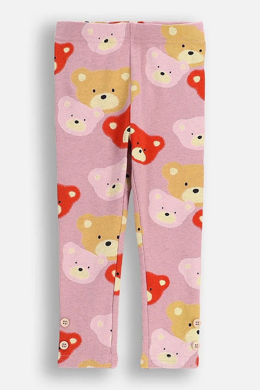 Legíny pre bábätká Coccodrillo ružová farba, vzorované, TEDDY BEAR GIRL NEWBORN