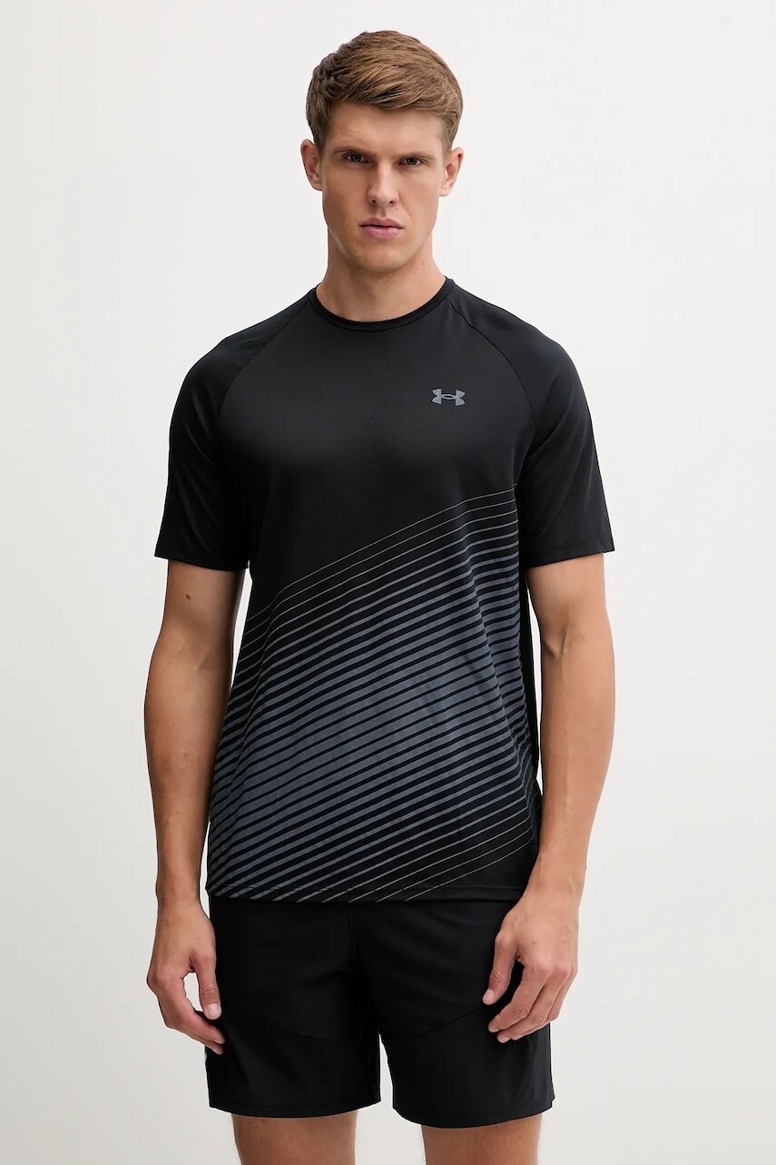 Tréningové tričko Under Armour UA Tech Fade čierna farba, 6005916