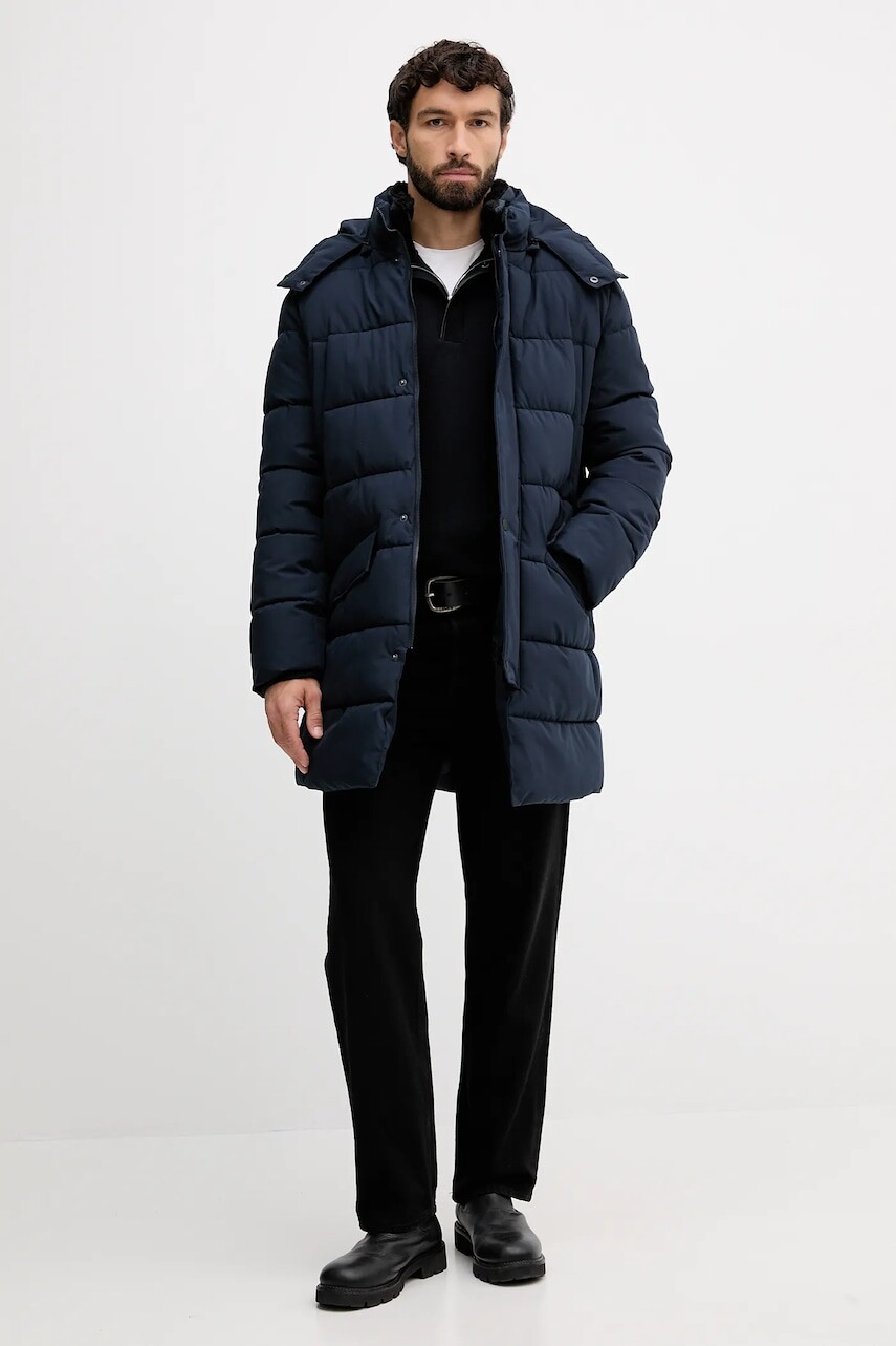 Bunda Karl Lagerfeld tmavomodrá farba, zimná, 554586.505035