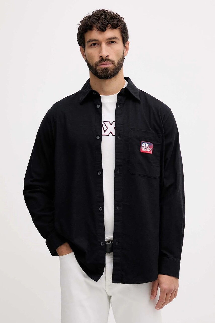 Košeľa Armani Exchange tmavomodrá farba, regular, s klasickým golierom, XM001505 AF18792