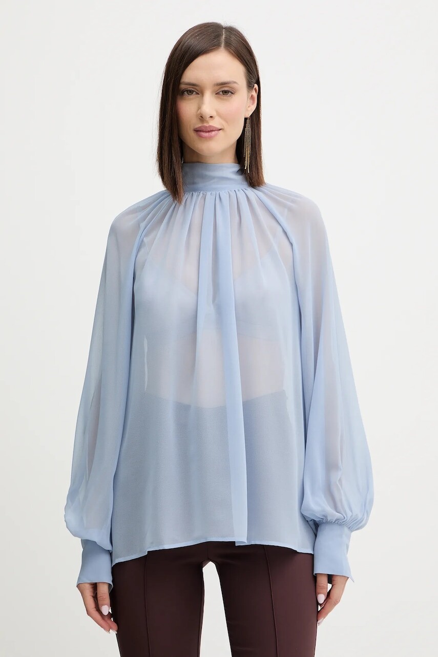 Blúzka Guess AUDRINE modrá farba, vzorovaná, W5BH84 W3022