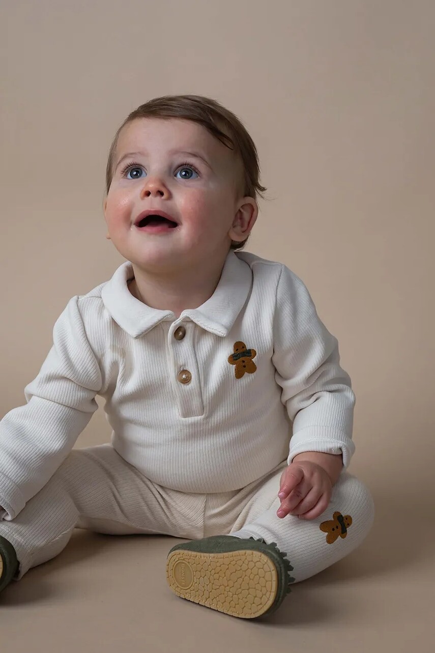 Bavlnené body pre bábätká Donsje Polau Bodysuit Gingerbread 3042501