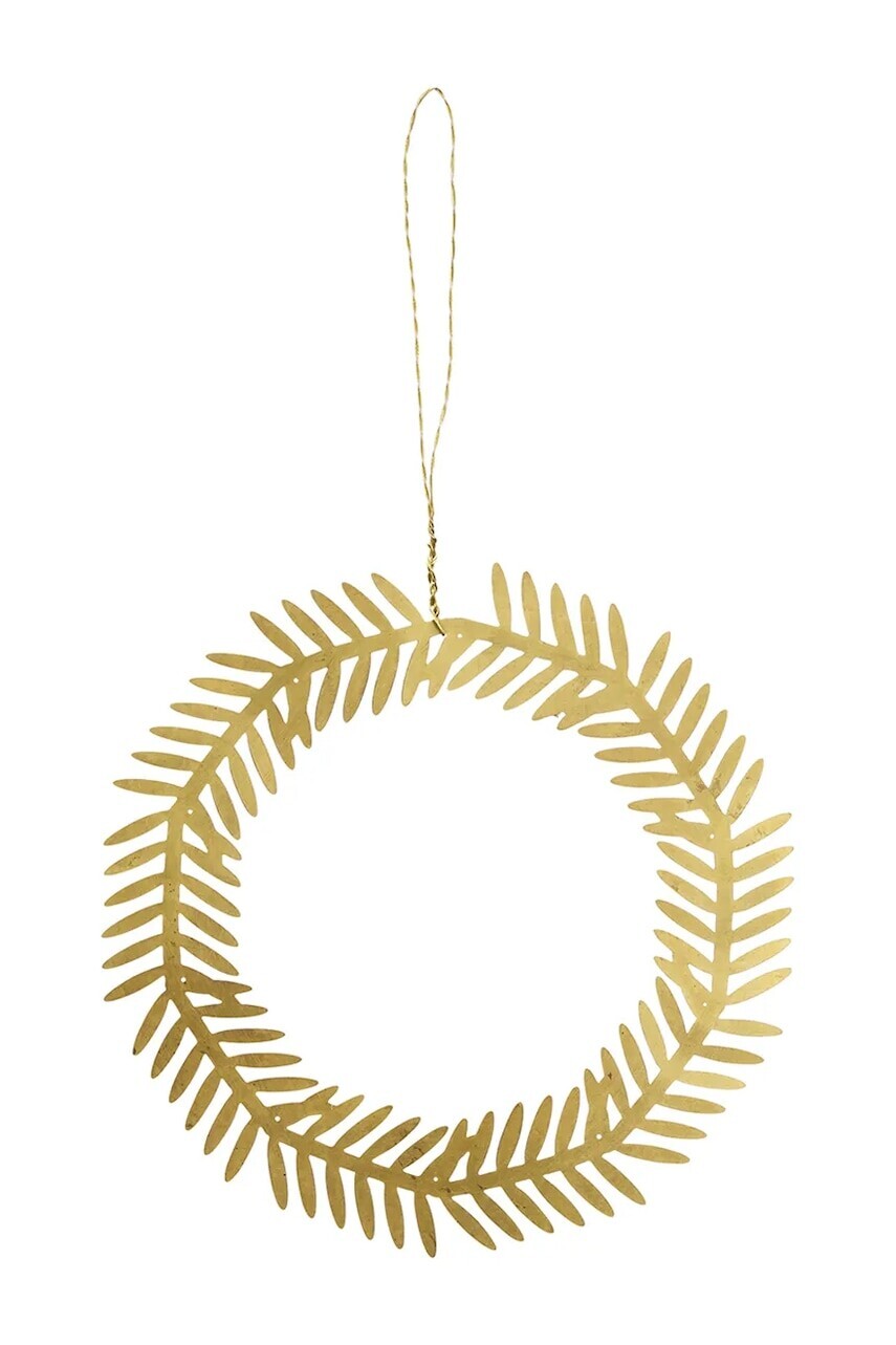 Závesná dekorácia Madam Stoltz 16 cm žltá farba