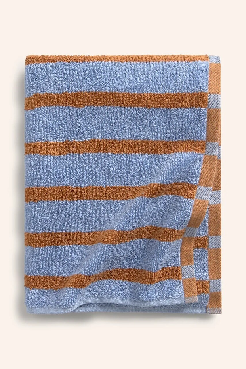 Bavlnený uterák Calma House 90 x 150 cm modrá farba