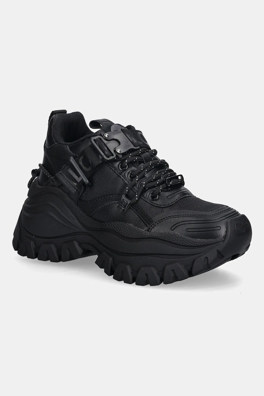 Tenisky Buffalo Lola Lace Up Com Lo čierna farba, 1636503-BLK