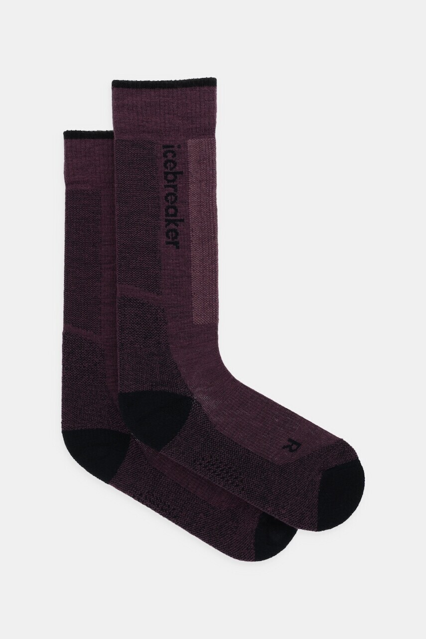 Ponožky s prímesou vlny Icebreaker Merino Ski+ Light fialová farba, IB0A573L0HI1