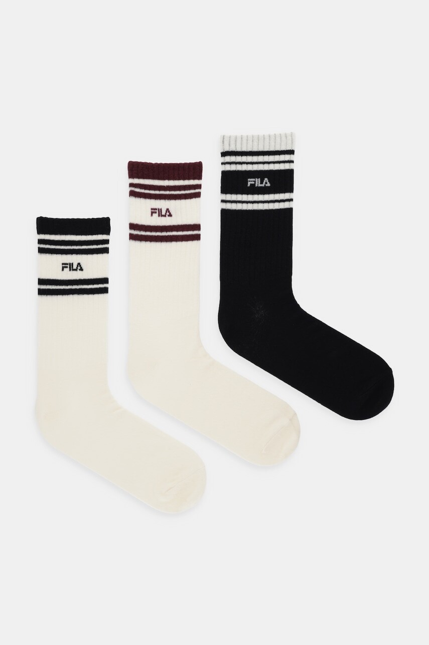 Ponožky Fila 3-pak béžová farba, F5366
